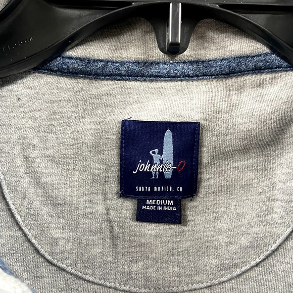 Johnnie-O Sweatshirt Mens Medium Blue ‎ 1/4 Zip Performance Pullover Stretch - Picture 4 of 7